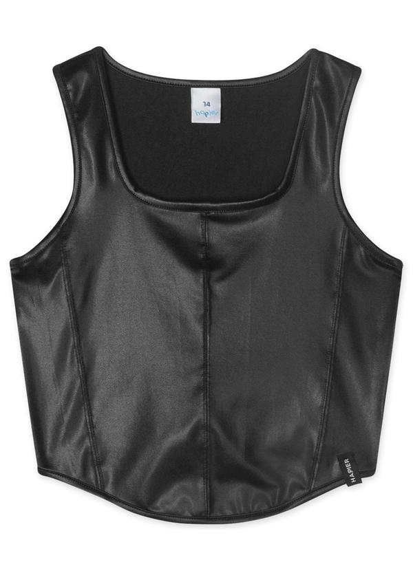Hapier - Top Cropped Juvenil Feminino Preto