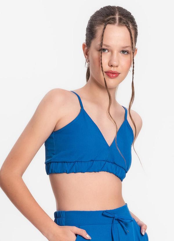 Minty - Top Juvenil Feminino em Crepe Azul