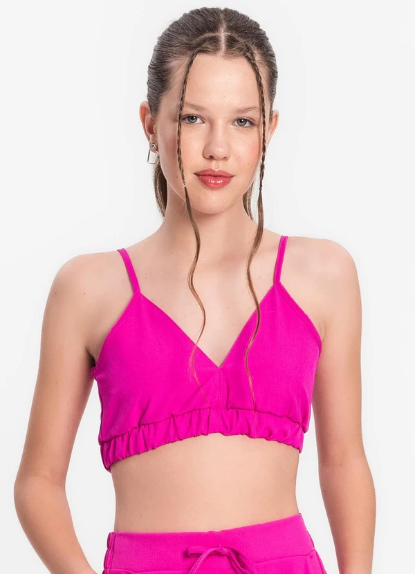 Minty - Top Juvenil Feminino em Crepe Rosa