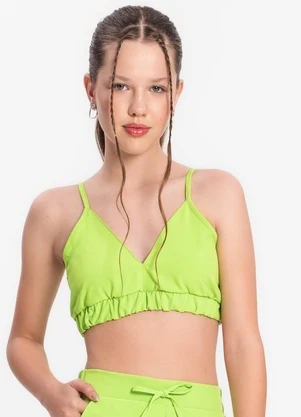 Minty - Top Juvenil Feminino em Crepe Verde - MINTY