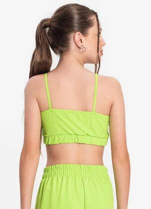 Minty - Top Juvenil Feminino em Crepe Verde - MINTY