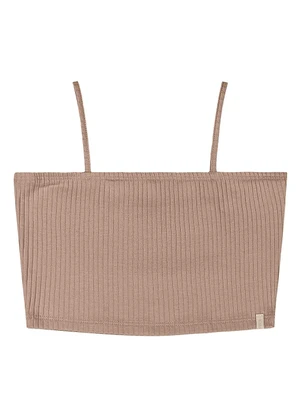 Gloss - Top Ribana Canelada Juvenil Marrom - GLOSS