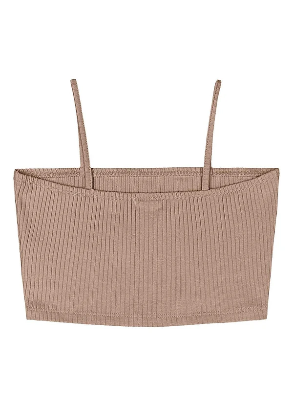 Gloss - Top Ribana Canelada Juvenil Marrom 2