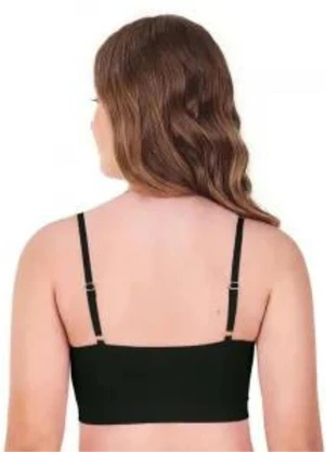 Rovitex - Top Teen com Bojo Removível sem Costura Preto - ROVITEX