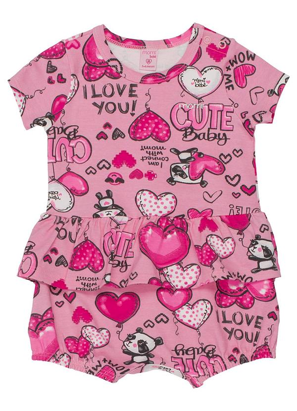 Momi - Banho de Sol com Estampa Love Rosa