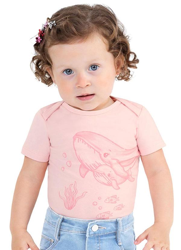 Alenice - Body Animais do Oceano Menina Rosa