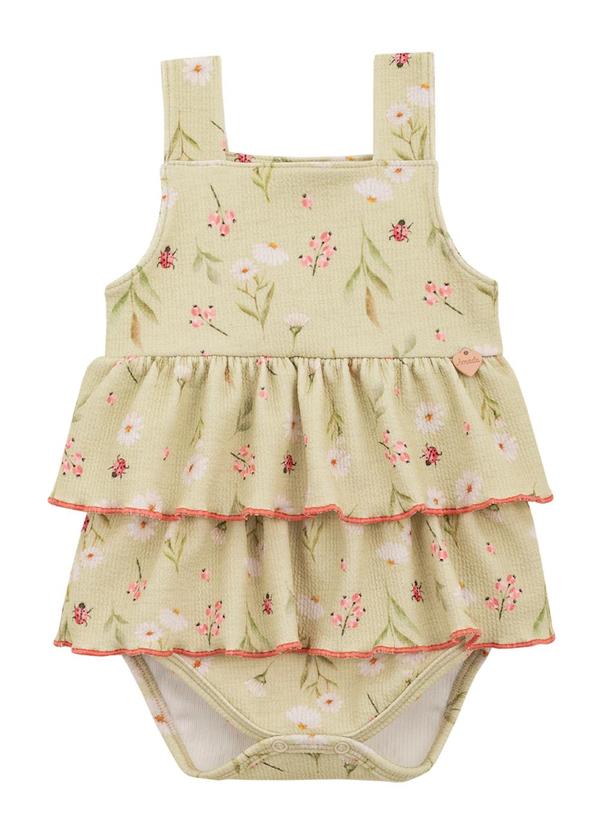 Amada - Body Avulso com Babados em Malha Puffy Verde