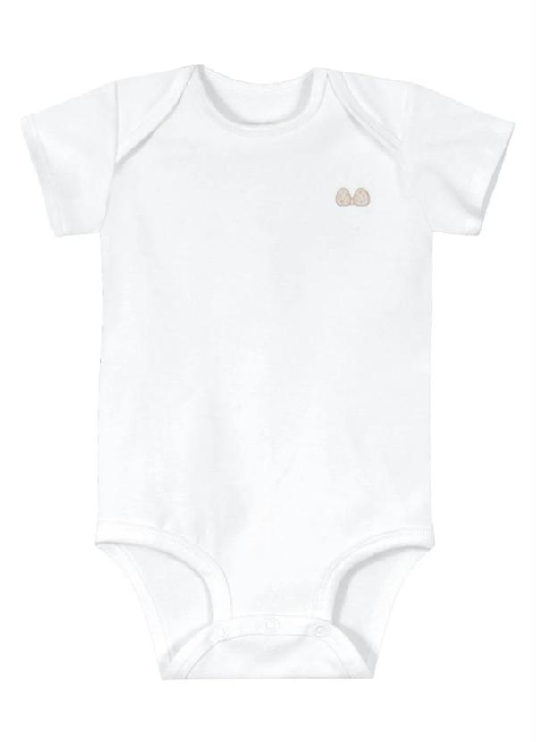 Lilica Ripilica - Body Básico Antiviral Malha Bebê Menina Branco