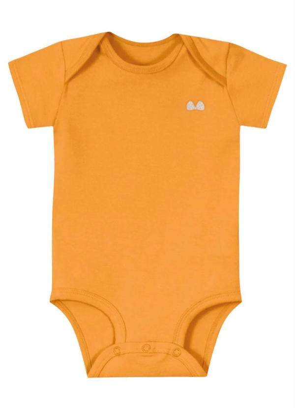 Lilica Ripilica - Body Básico Antiviral Malha Bebê Menina Laranja