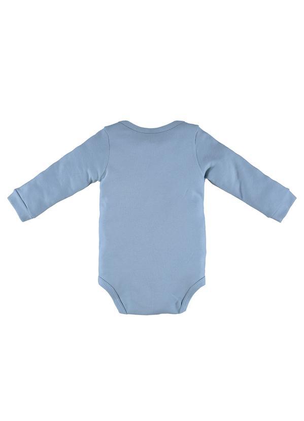 Up Baby - Body Básico Manga Longa Bebê Azul 2
