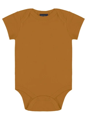 Guloseima - Body Básico Unissex para Bebê Marrom - GULOSEIMA
