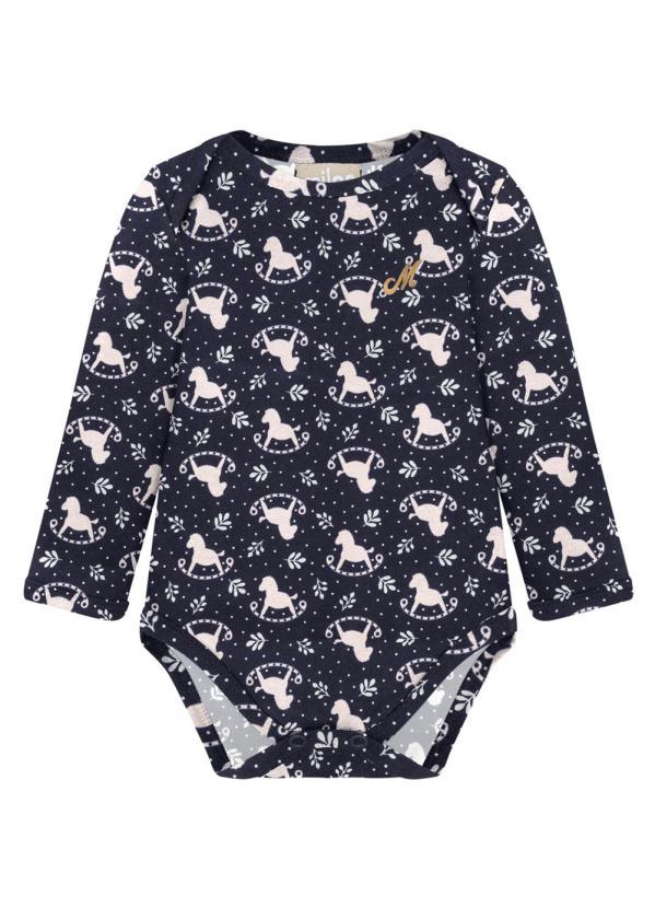 Milon - Body Bebê Feminino Marinho