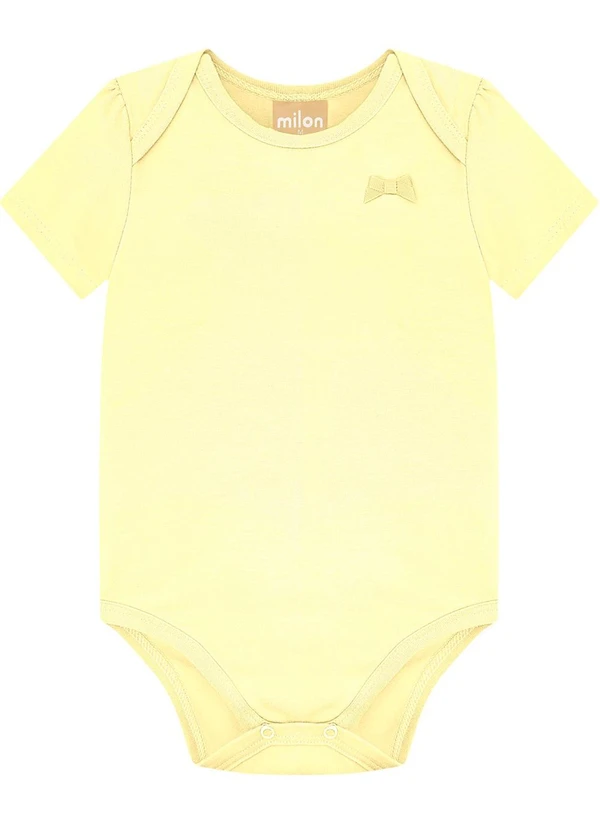 Milon - Body Bebê Menina Básico Amarelo