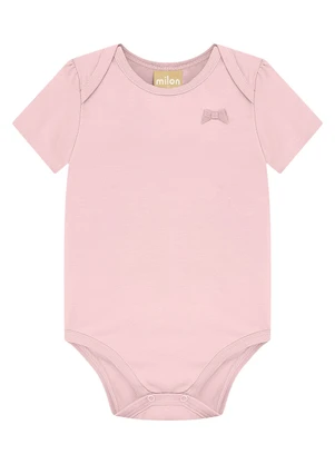 Milon - Body Bebê Menina Básico Rosa - MILON