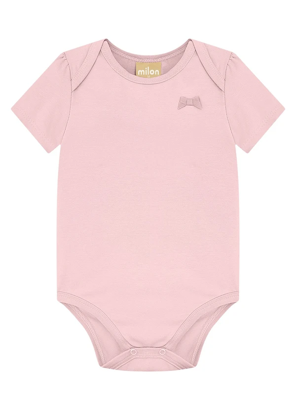 Milon - Body Bebê Menina Básico Rosa