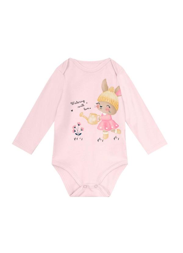 Brandili Baby - Body Bebê Menina Coelhinho Rosa