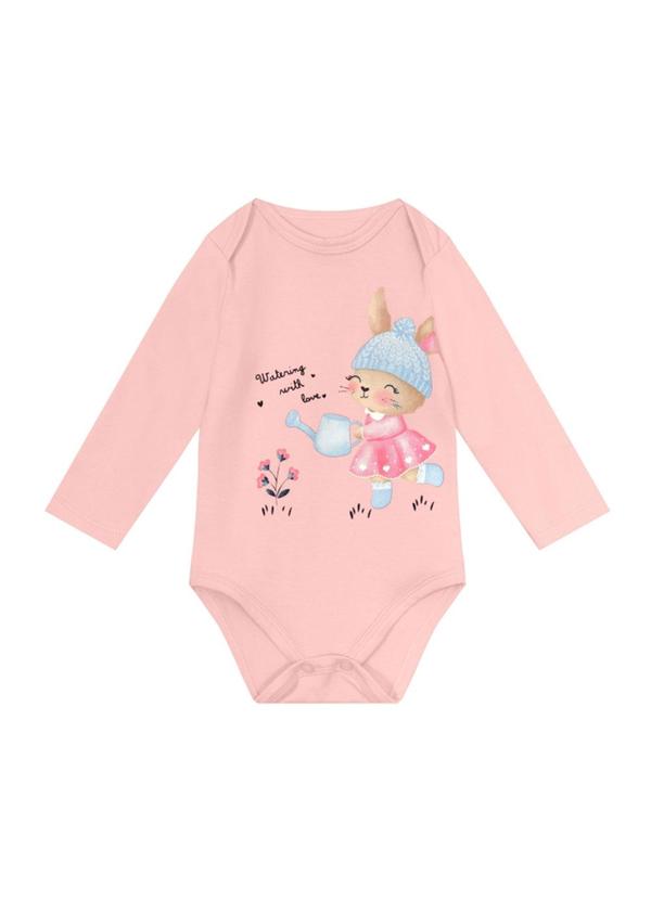 Brandili Baby - Body Bebê Menina Coelhinho Rosa