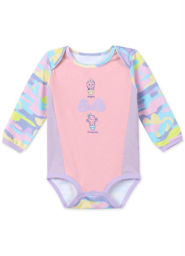 Lilica Ripilica - Body Bebê Menina com Proteção Antiviral Rosa