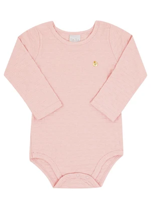 Pulla Bulla - Body Bebe Menina Cotton Leve Trabalhado Rosa - PULLA BULLA