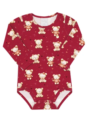 Pulla Bulla - Body Bebe Menina Cotton Leve Vermelho - PULLA BULLA