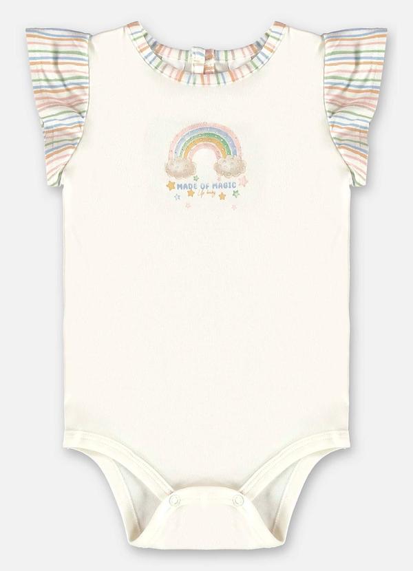 Up Baby - Body Bebê Menina em Suedine Bege