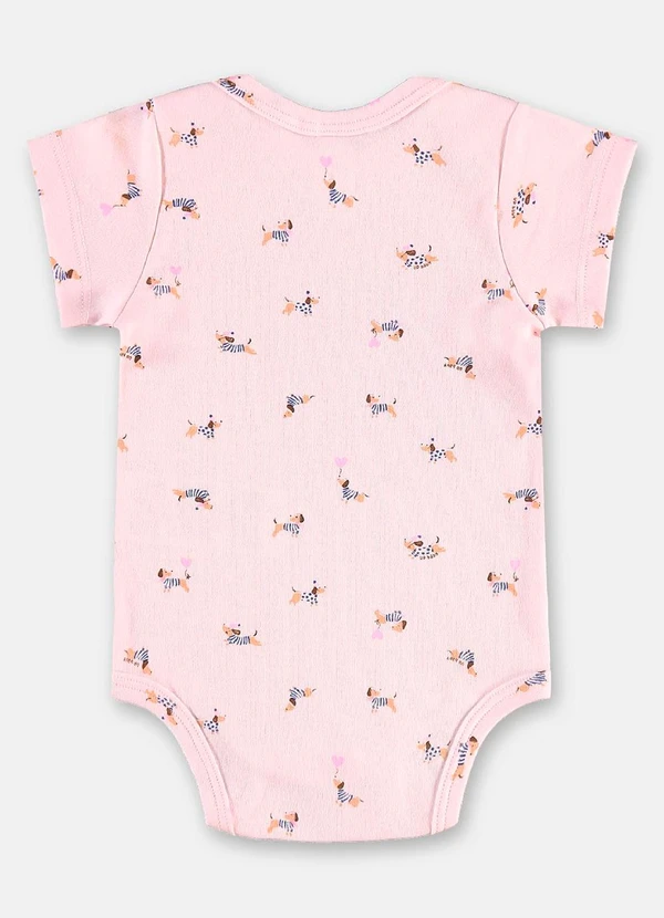 Up Baby - Body Bebê Menina em Suedine Rosa 2