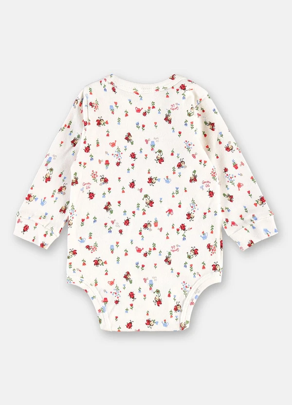 Up Baby - Body Bebê Menina Flores Branco 2
