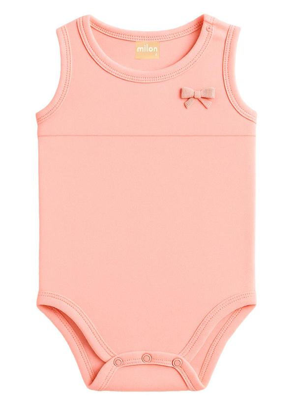 Milon - Body Bebê Menina Laço Rosa