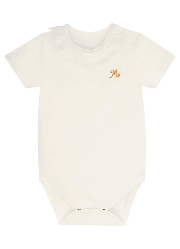 Milon - Body Bebê Menina Off White