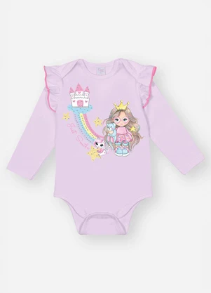 Abrange - Body Bebê Menina Princesa Roxo - ABRANGE