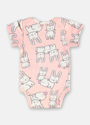 Up Baby - Body Bebê Menina Suedine Estampado - UP BABY