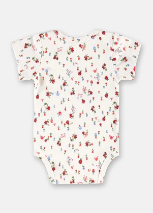 Up Baby - Body Bebê Menina Suedine Estampado - UP BABY