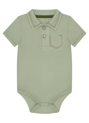 Milon - Body Bebê Menino Bordado Branco - MILON