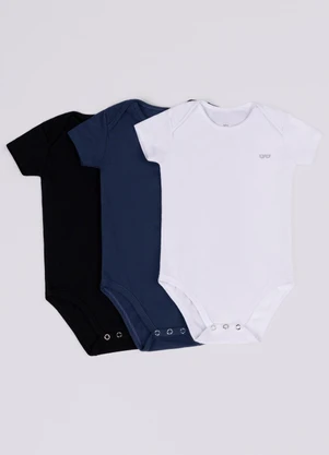Bugbee - Body Bebê Minimal em Cotton Branco - BUGBEE