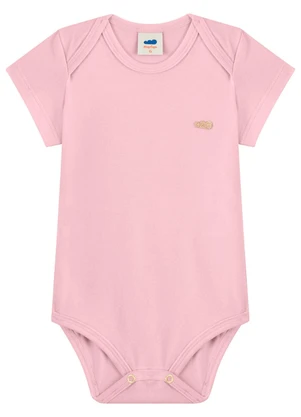 Marlan - Body Bebê Unissex em Cotton Penteado Rosa - MARLAN
