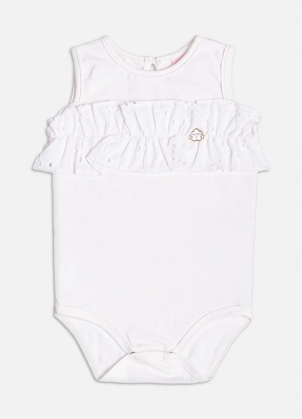 Momi - Body com Babado de Laise Off White