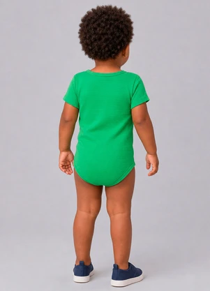 Marlan - Body com Bolso e Textura Canelada Verde - MARLAN