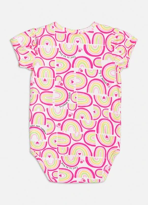 Momi - Body com Estampa de Arco-Íris Preto - MOMI