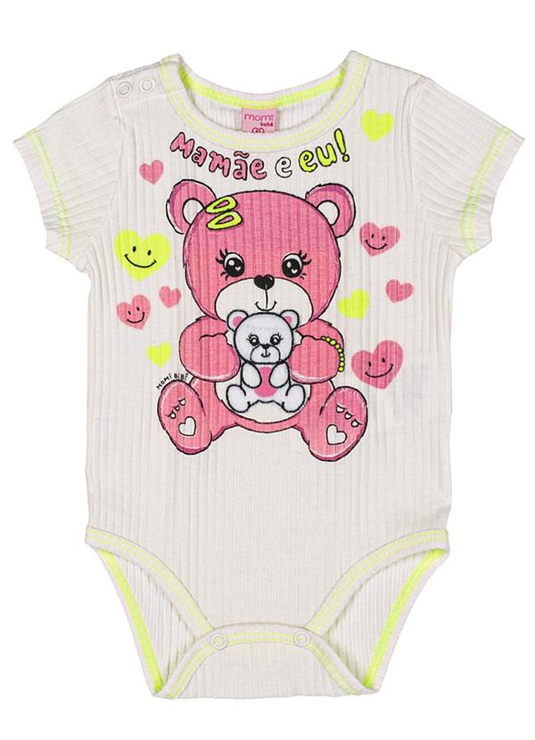 Momi - Body com Estampa de Urso Off White
