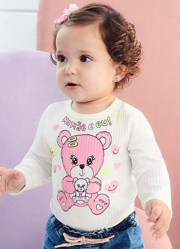 Momi - Body com Ursinho Off White