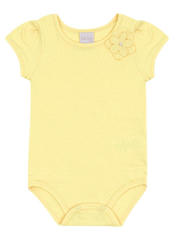 Pulla Bulla - Body Cotton Leve Trabalhado Amarelo