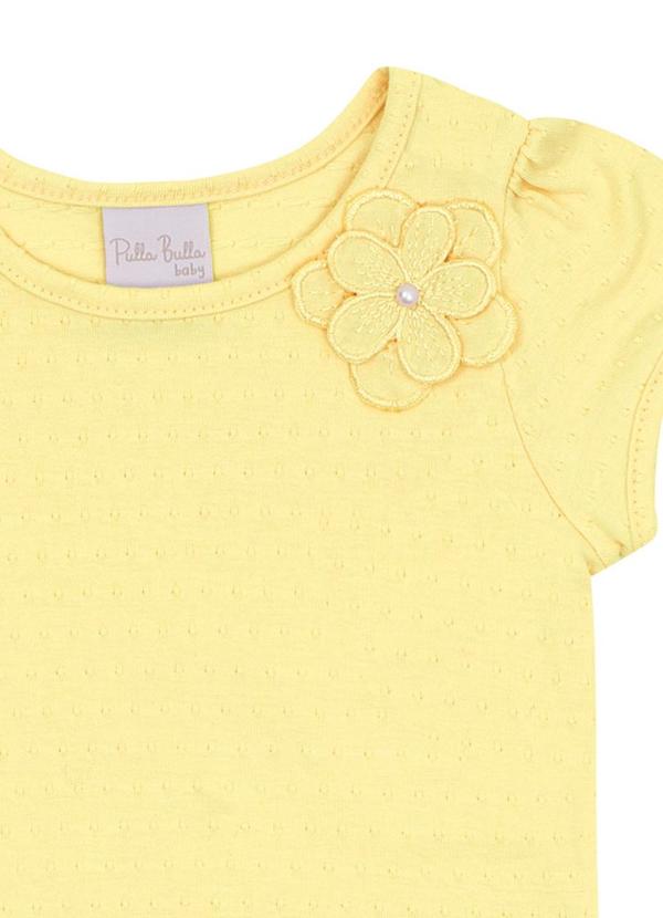 Pulla Bulla - Body Cotton Leve Trabalhado Amarelo 2