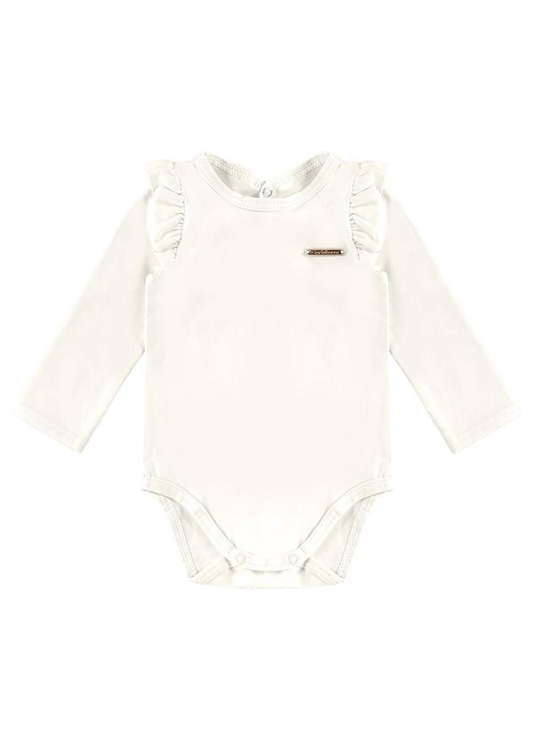 Carinhoso - Body em Cotton com Babado Menina Bege