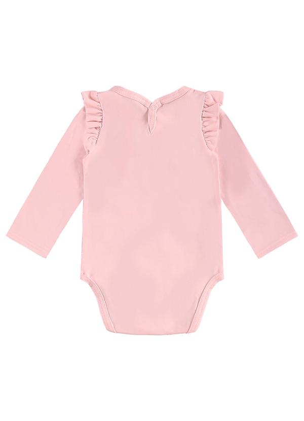 Carinhoso - Body em Cotton com Babado Menina Rosa 3