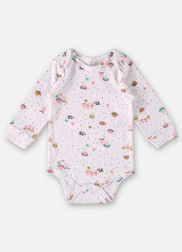 Up Baby - Body em Suedine para Bebê Menina Branco
