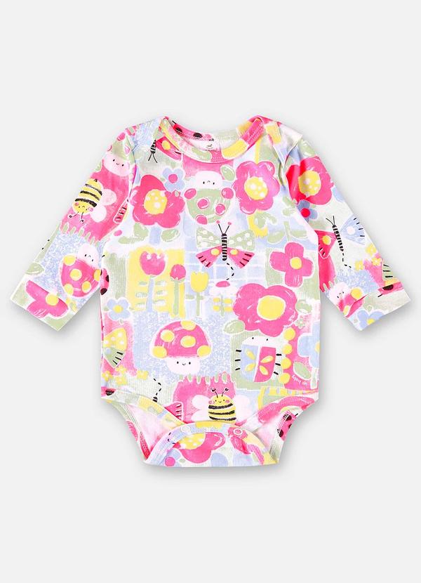 Up Baby - Body em Suedine para Bebê Menina Branco