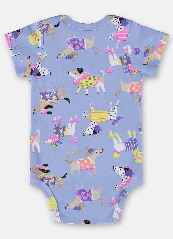 Up Baby - Body Estampado para Bebê Menina Azul 2