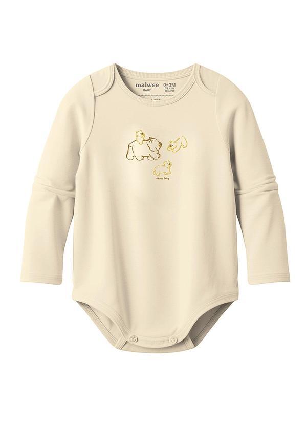 Malwee Kids - Body Família Urso Bege