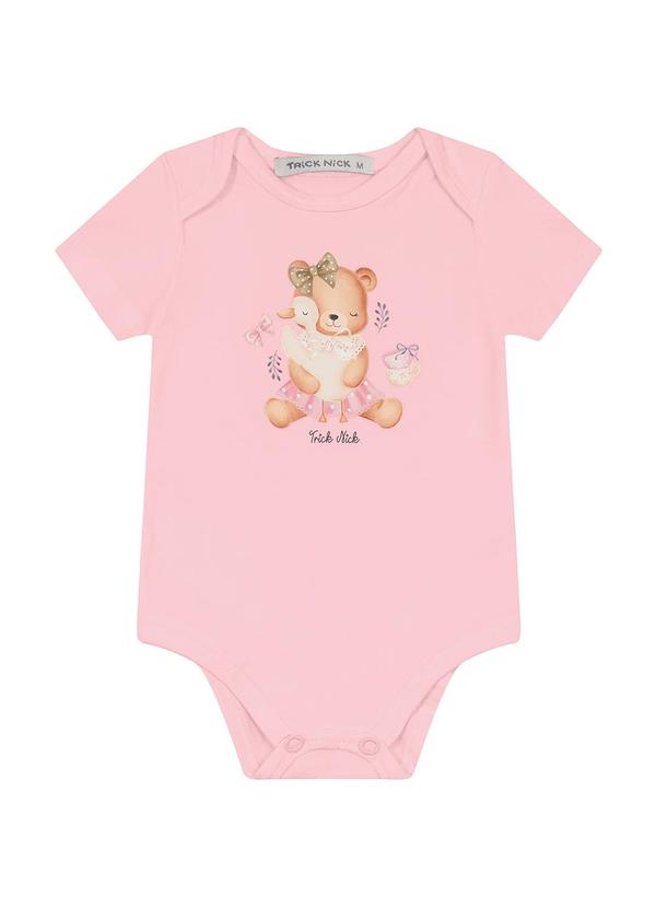 Trick Nick - Body Feminino em Cotton Leve Rosa