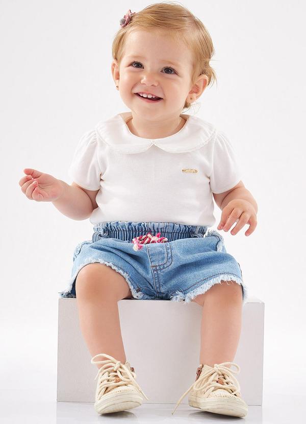 Up Baby - Body Gola Boneca Bebê Off White